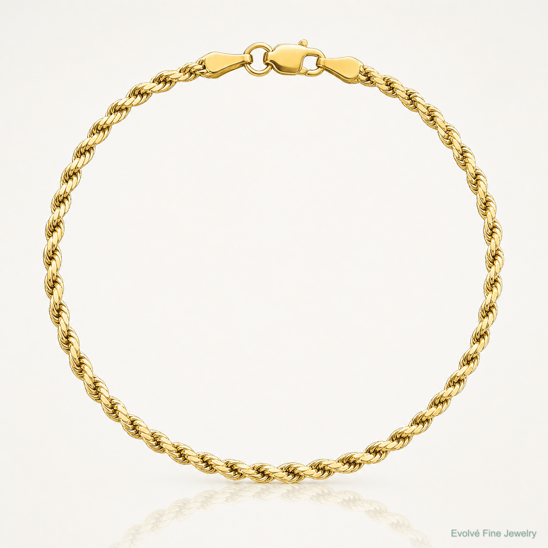 10k 2mm Semi-solid D/C Rope Chain - Lifestyle View