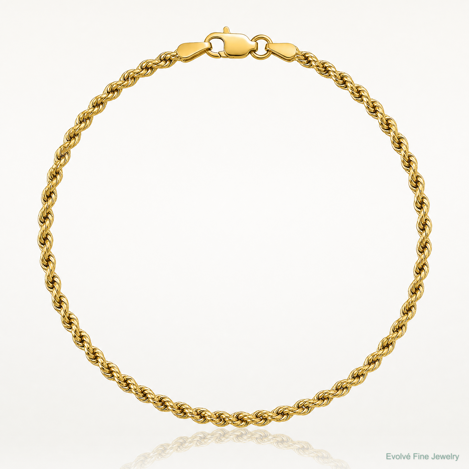 10k 2.25mm Semi-solid D/C Rope Chain - Lifestyle View