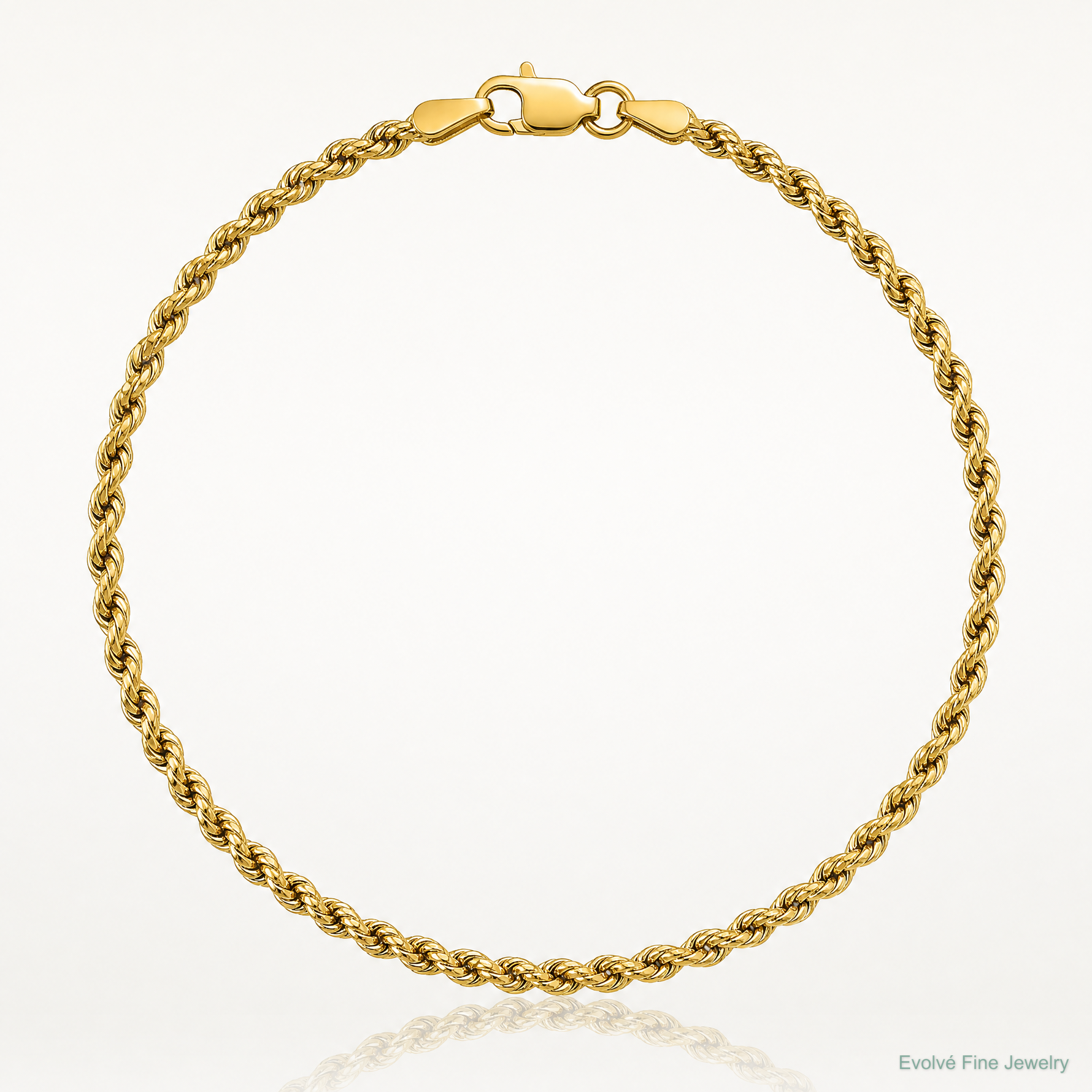 10k 2.25mm Semi-solid D/C Rope Chain - Lifestyle View