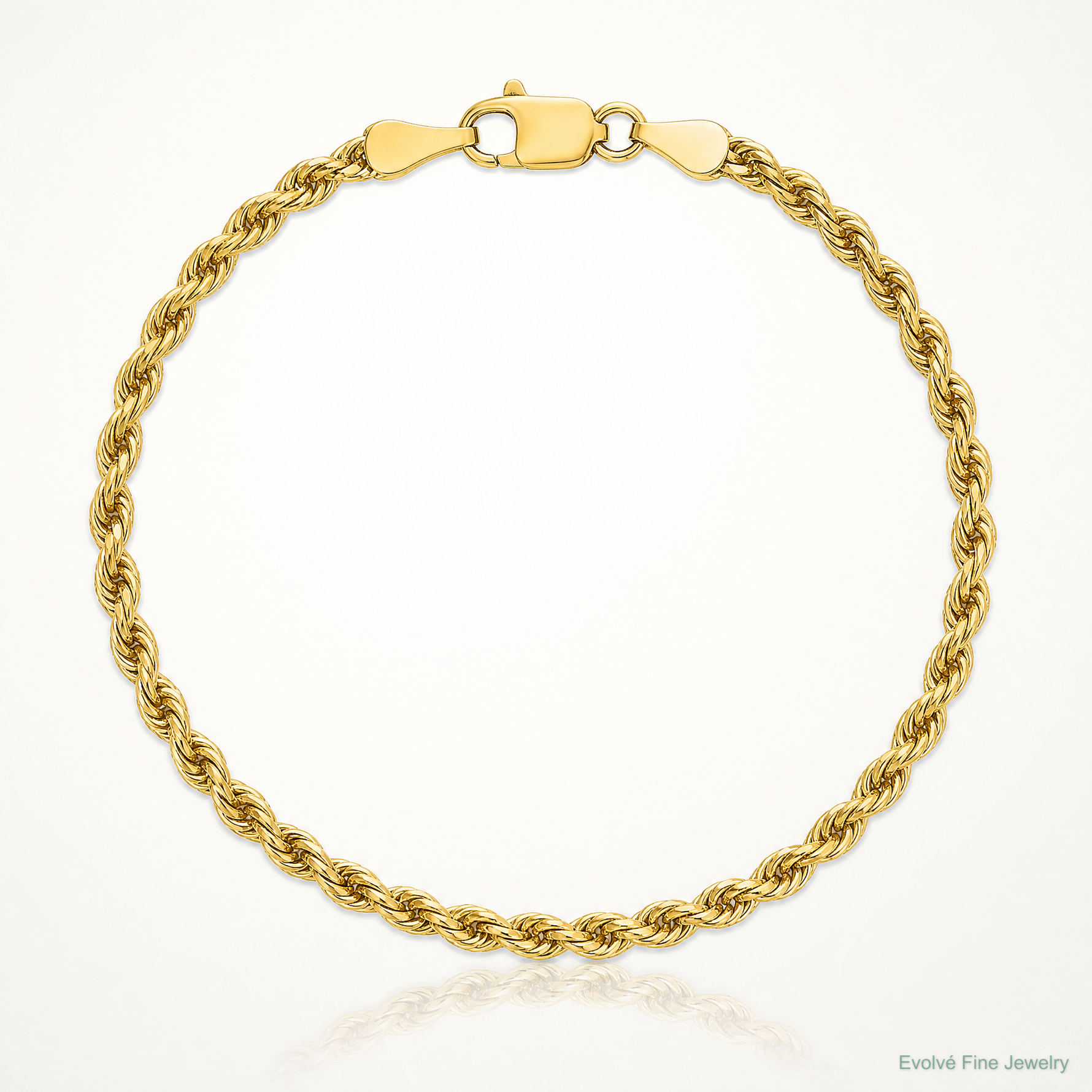 10k 2.5mm Semi-solid D/C Rope Chain - Lifestyle View