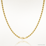 10k 3mm Semi-solid D/C Rope Chain - Lifestyle View