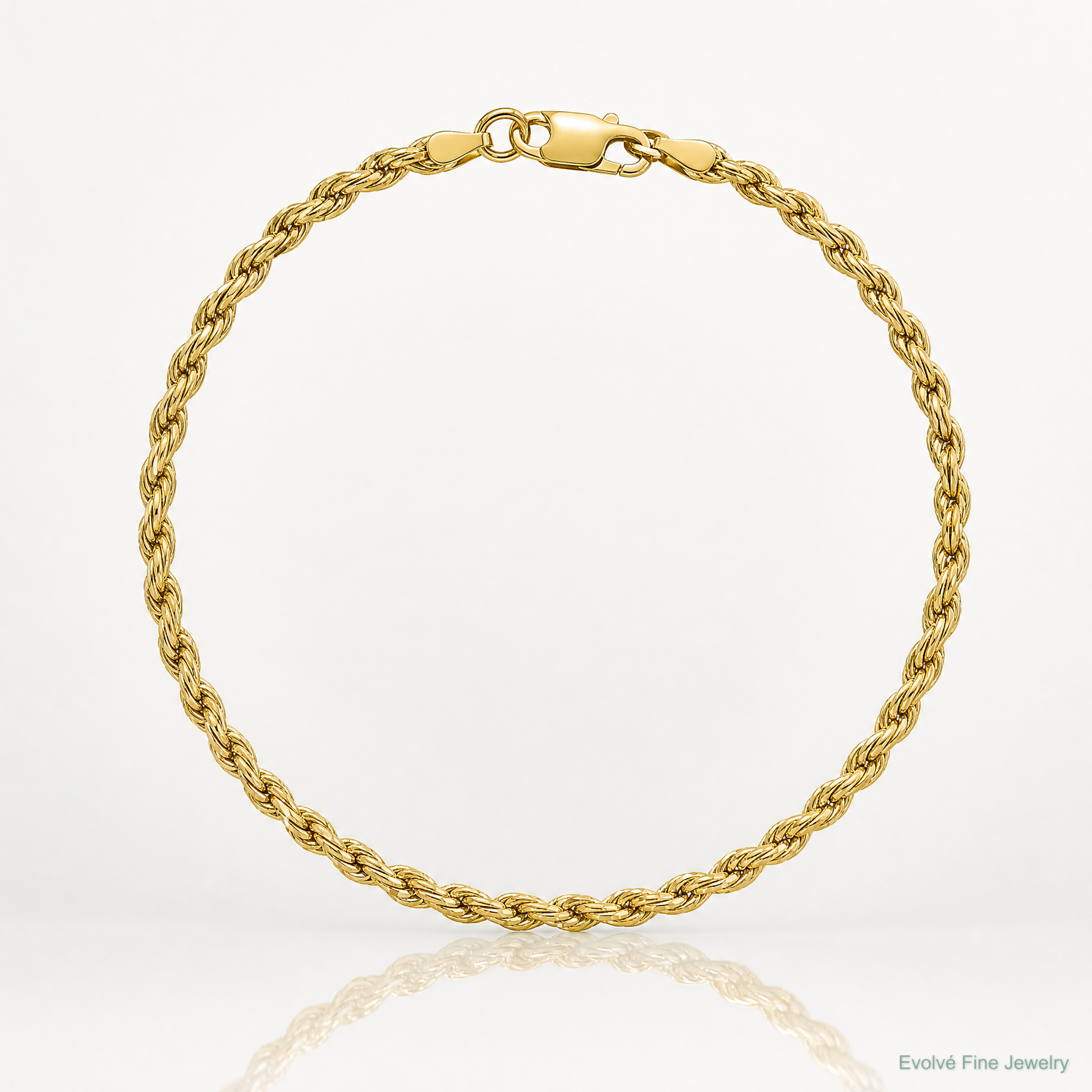 10k 3mm Semi-solid D/C Rope Chain - Lifestyle View