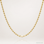 10k 3.5mm Semi-solid D/C Rope Chain - Lifestyle View