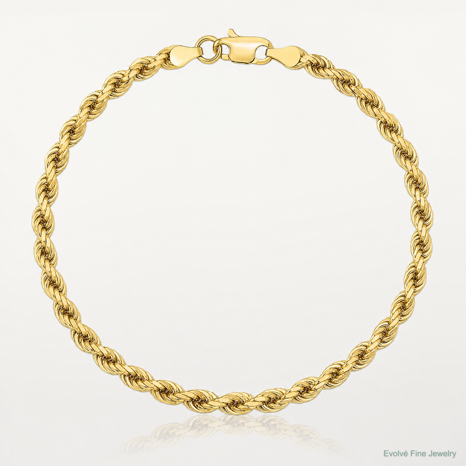 10k 3.5mm Semi-solid D/C Rope Chain - Lifestyle View