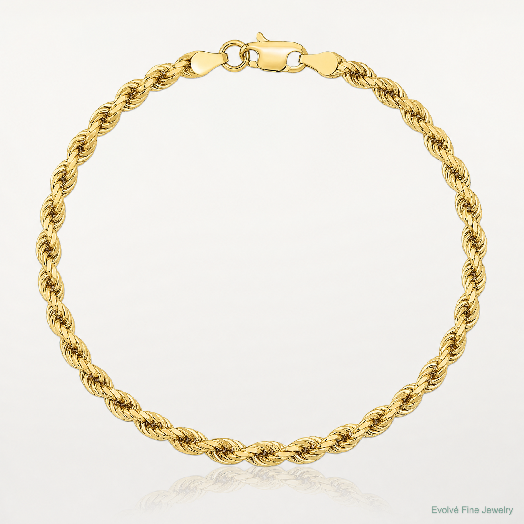 10k 3.5mm Semi-solid D/C Rope Chain - Lifestyle View