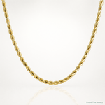 10k 4mm Semi-solid D/C Rope Chain - Lifestyle View