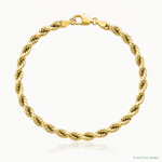 10k 4mm Semi-solid D/C Rope Chain - Lifestyle View