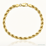 10k 4.9mm Semi-solid D/C Rope Chain - Lifestyle View