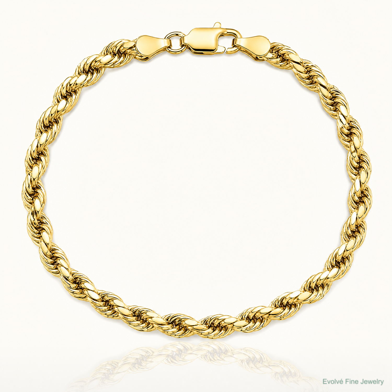 10k 4.9mm Semi-solid D/C Rope Chain - Lifestyle View