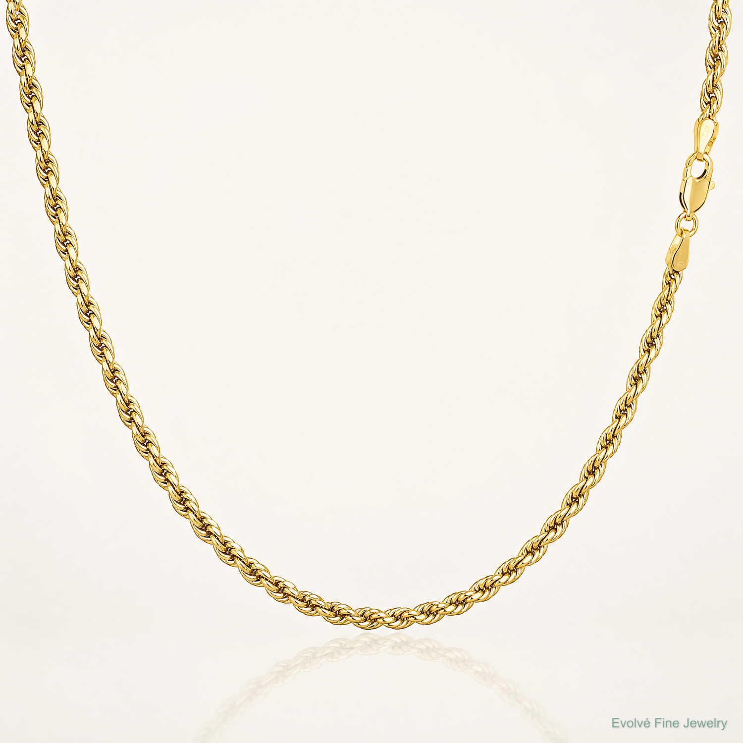 10k 5.5mm Semi-solid D/C Rope Chain - Lifestyle View