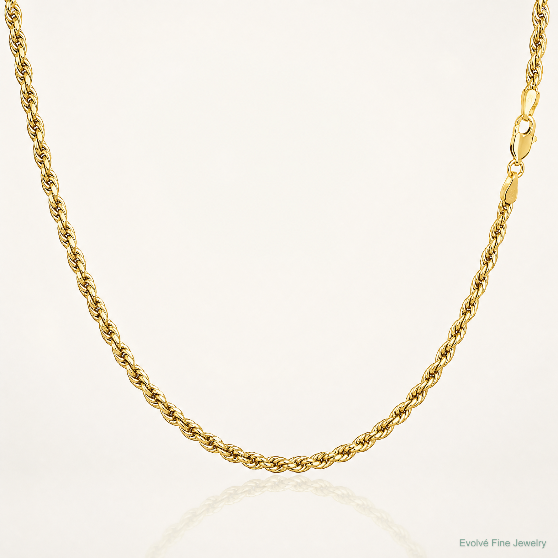 10k 5.5mm Semi-solid D/C Rope Chain - Lifestyle View