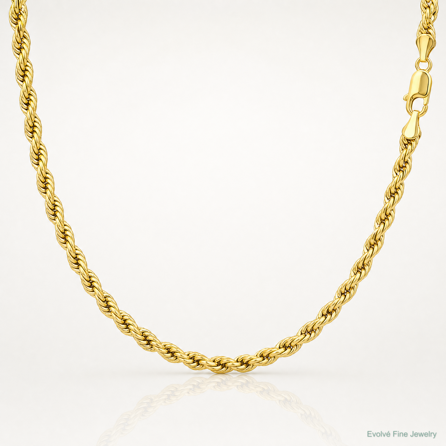 10k 6.5mm Semi-solid D/C Rope Chain - Lifestyle View