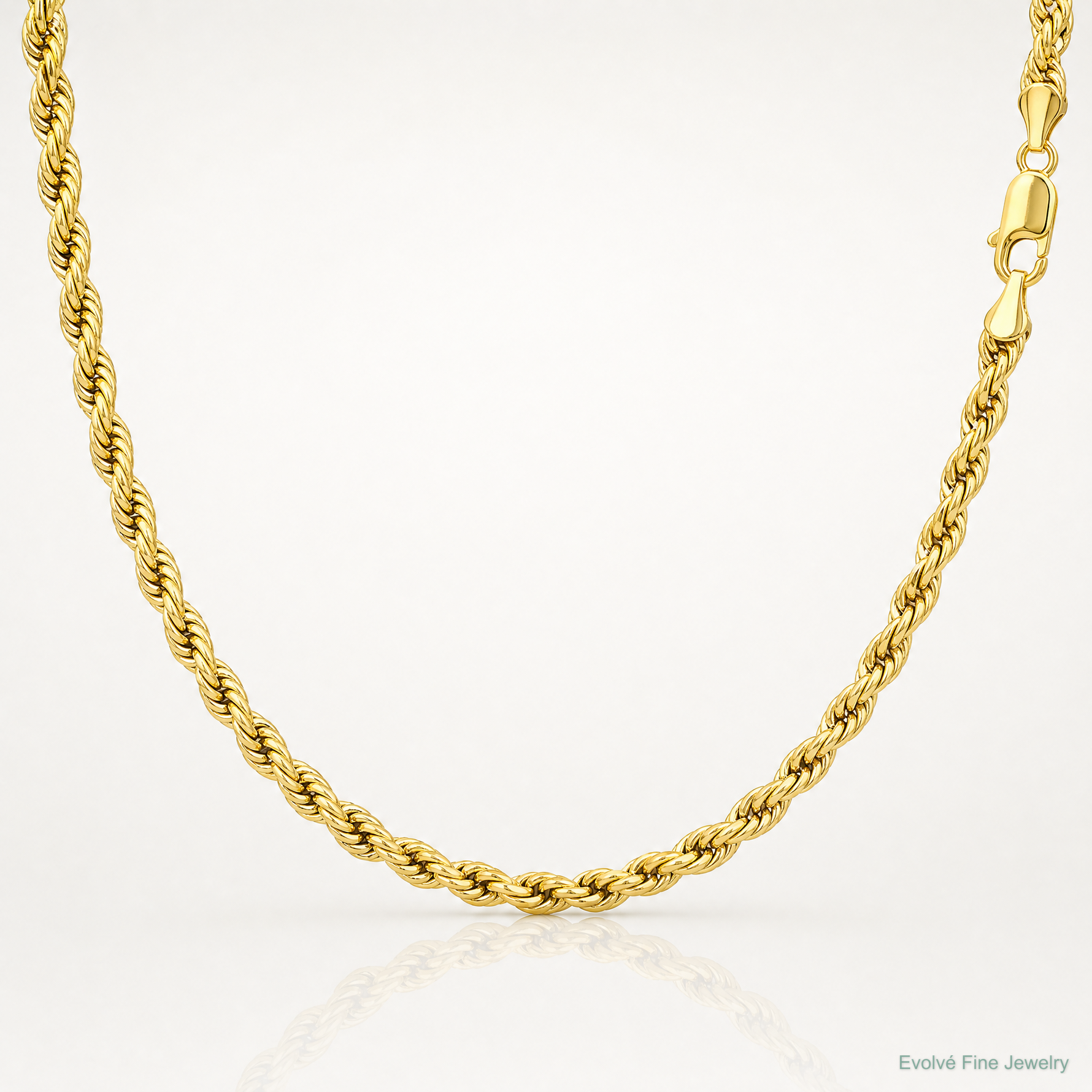 10k 6.5mm Semi-solid D/C Rope Chain - Lifestyle View