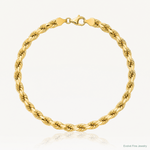 10k 6.5mm Semi-solid D/C Rope Chain - Lifestyle View