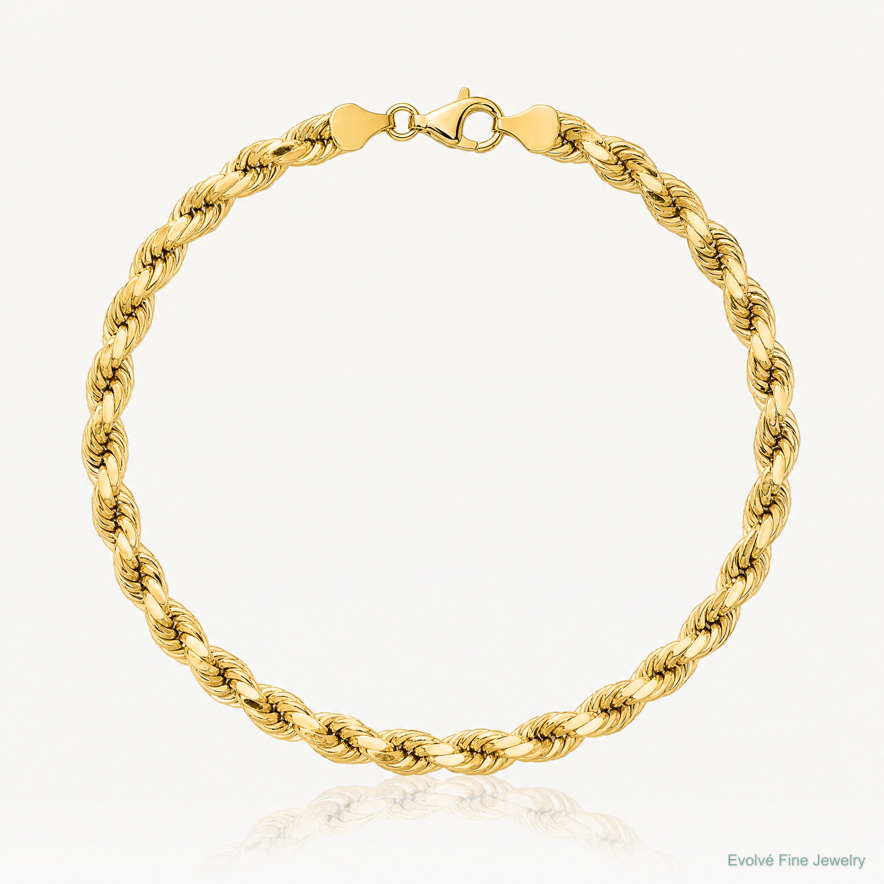 10k 6.5mm Semi-solid D/C Rope Chain - Lifestyle View