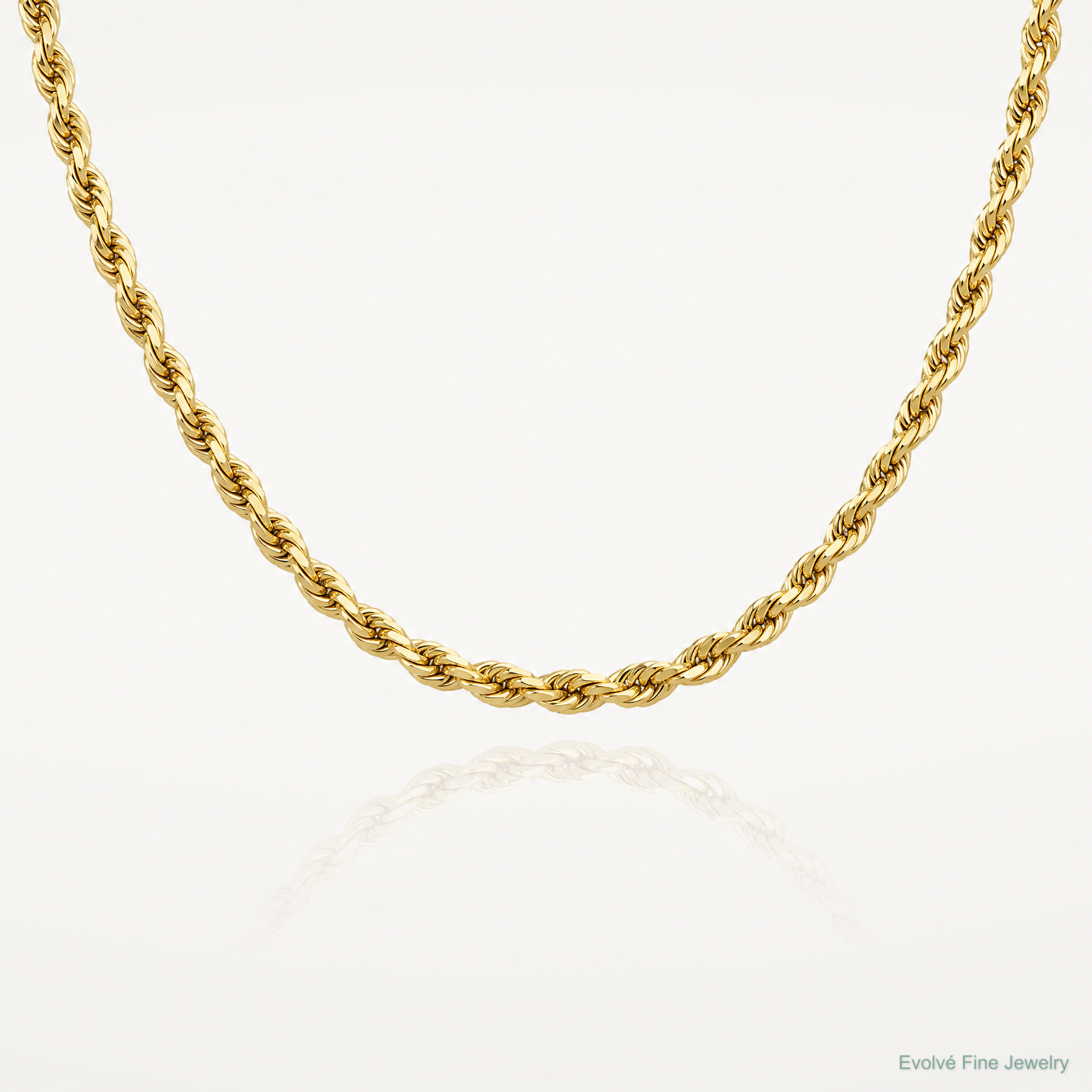 10k 8.0mm Semi-solid D/C Rope Chain - Lifestyle View
