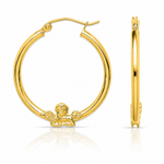 10k Angel Hoop Earrings - Lifestyle View