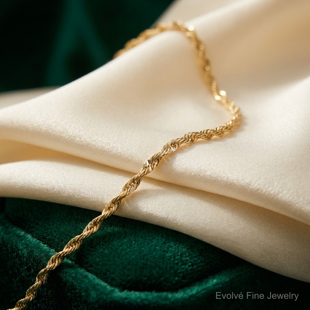 10k 2.0mm Extra-Light D/C Rope Chain - Lifestyle View