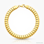 10K Polished Fancy Herringbone Link 7.5in Bracelet - Lifestyle View