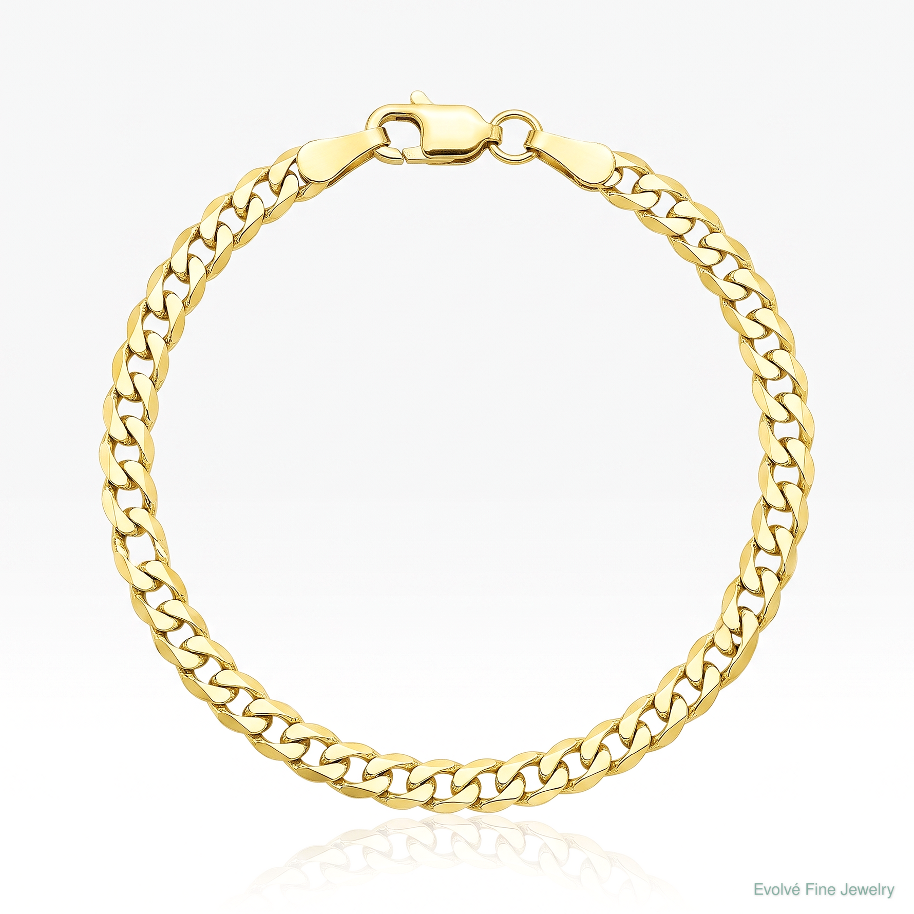 10k 2.9mm Flat Beveled Curb Chain - Lifestyle View