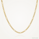 10k 1.75mm Flat Figaro Chain - Lifestyle View