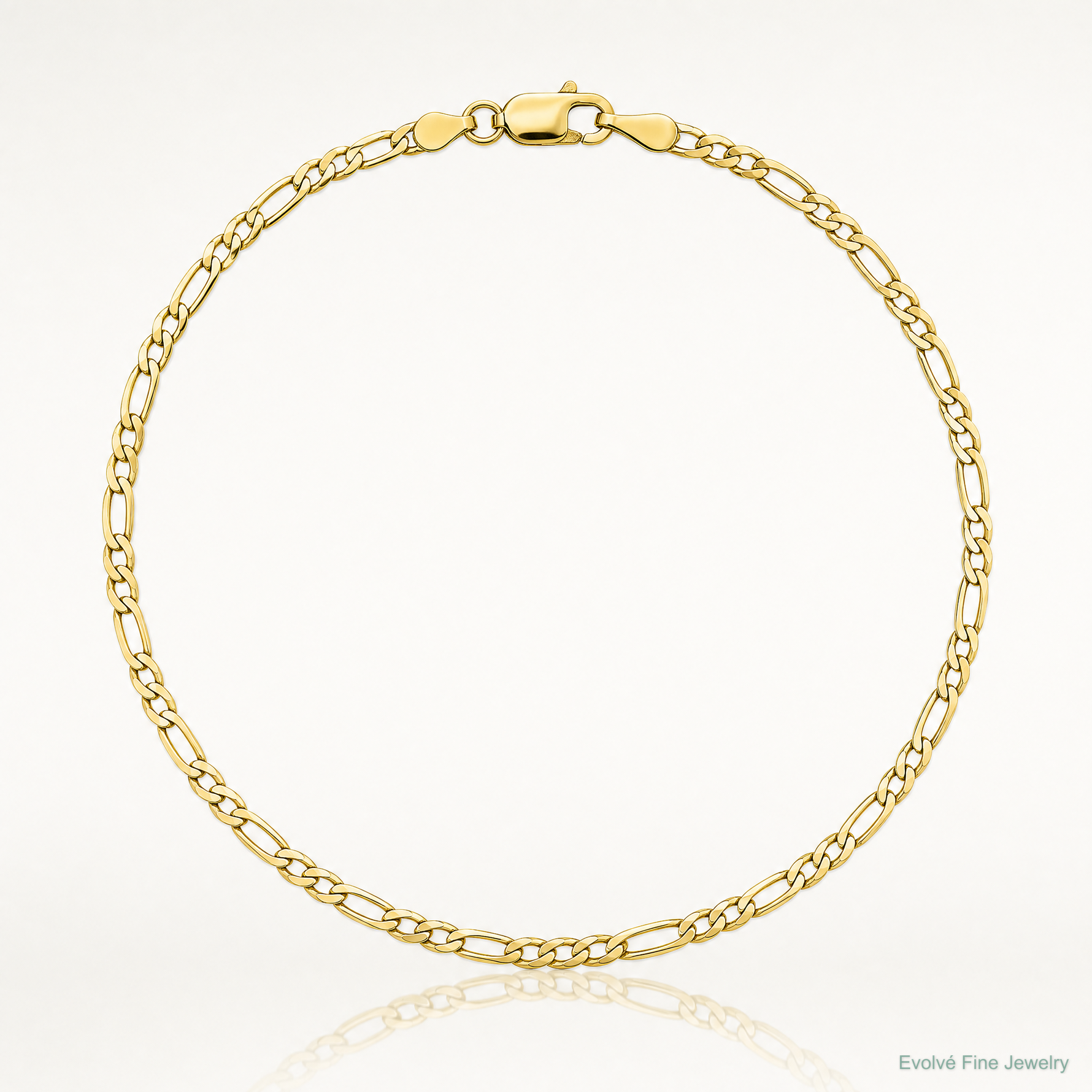 10k 1.75mm Flat Figaro Chain - Lifestyle View