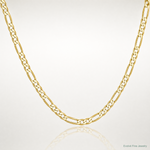 10k 2.2mm Flat Figaro Chain - Lifestyle View