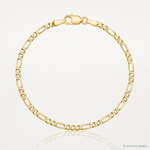 10k 2.2mm Flat Figaro Chain - Lifestyle View