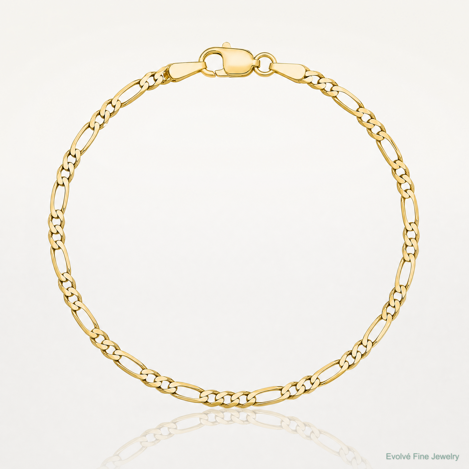 10k 2.2mm Flat Figaro Chain - Lifestyle View