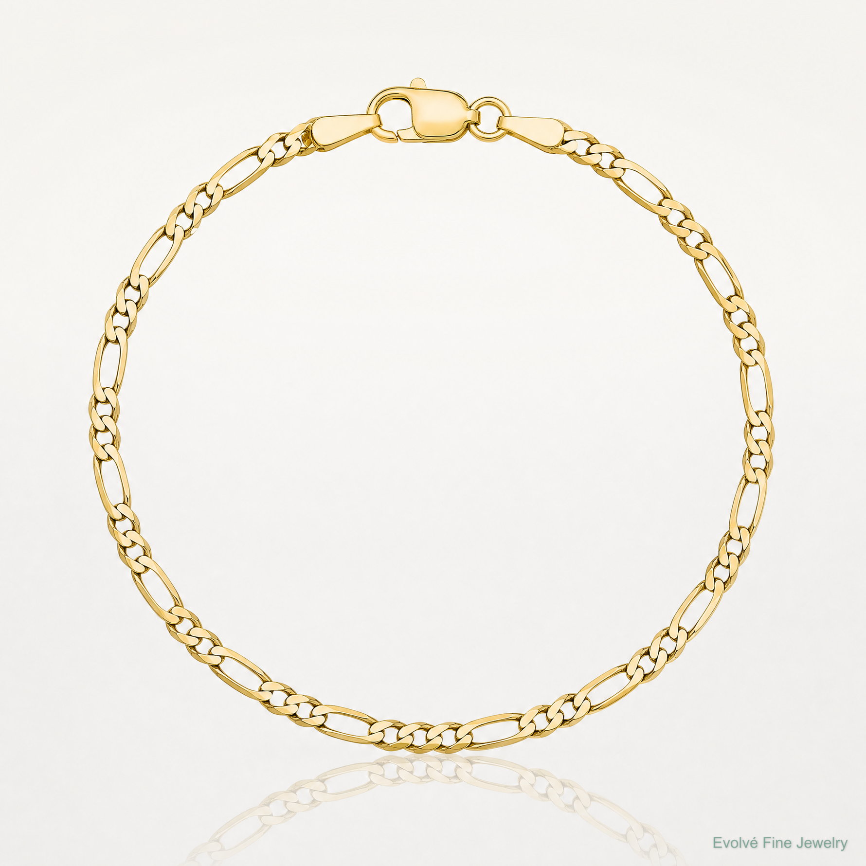 10k 2.2mm Flat Figaro Chain - Lifestyle View