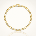 10k 2.75mm Flat Figaro Chain - Lifestyle View