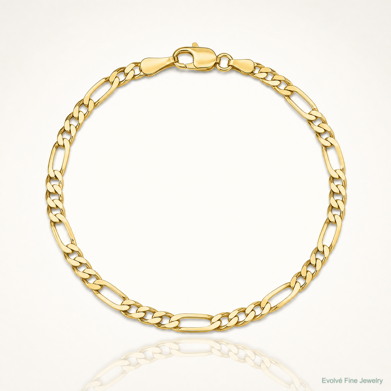 10k 2.75mm Flat Figaro Chain - Lifestyle View