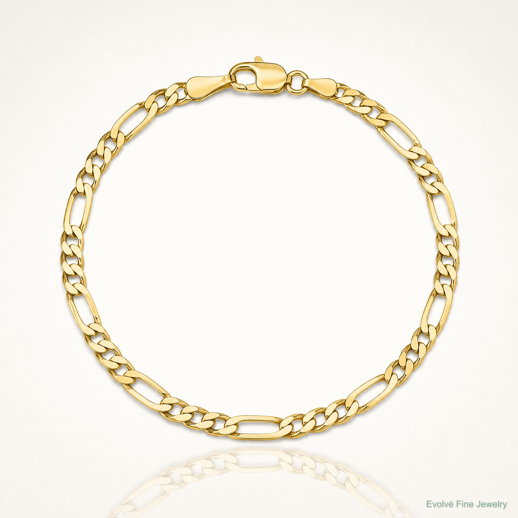 10k 2.75mm Flat Figaro Chain - Lifestyle View