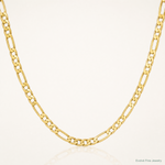 10K 3mm Flat Figaro Chain - Lifestyle View