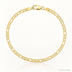 10K 3mm Flat Figaro Chain - Lifestyle View