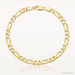 10K 4mm Flat Figaro Chain - Lifestyle View