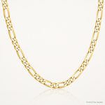 10K 4.75mm Flat Figaro Chain - Lifestyle View