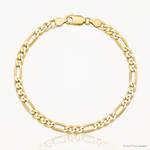10K 4.75mm Flat Figaro Chain - Lifestyle View