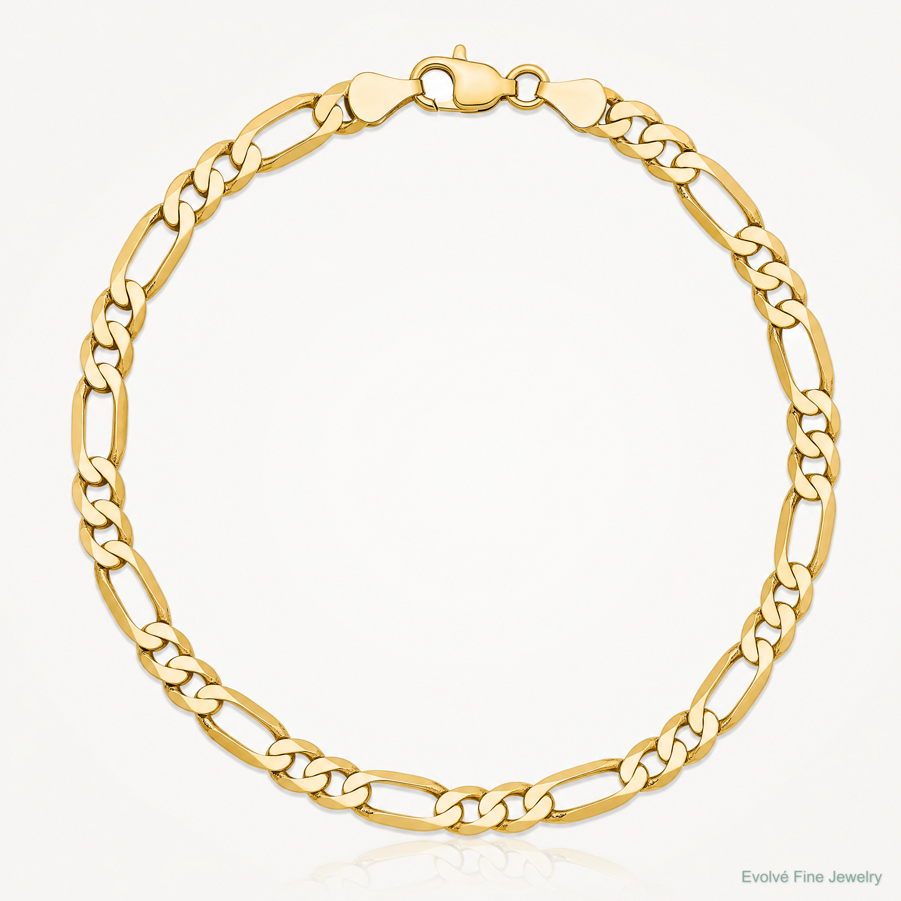10K 5.25mm Flat Figaro Chain - Lifestyle View
