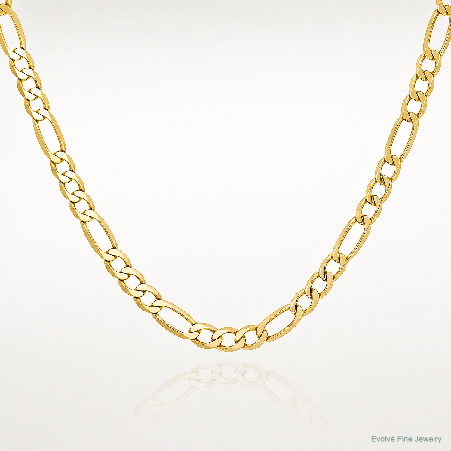 10K 6.25mm Flat Figaro Chain - Lifestyle View