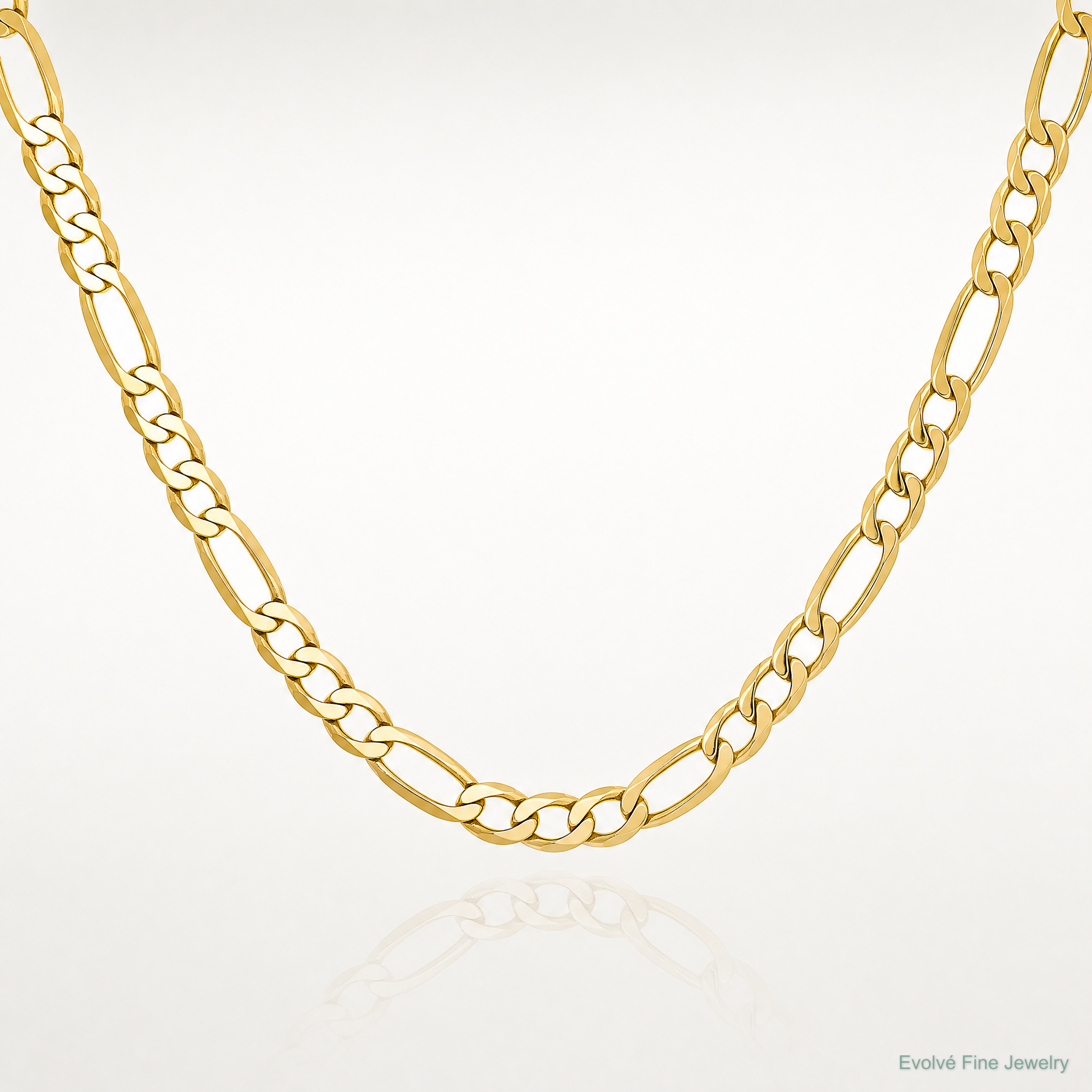 10K 6.25mm Flat Figaro Chain - Lifestyle View