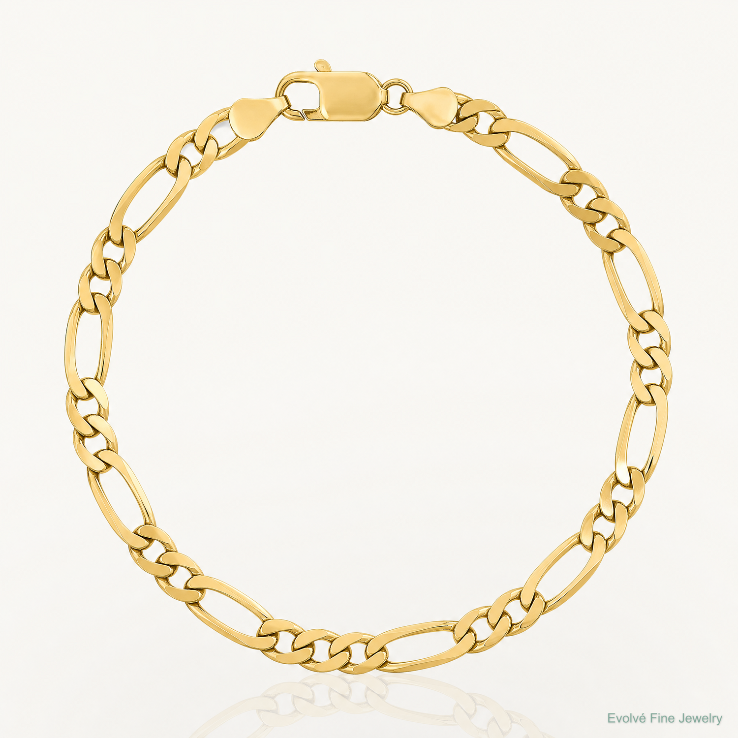 10K 6.25mm Flat Figaro Chain - Lifestyle View