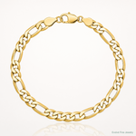 10K 7mm Flat Figaro Chain - Lifestyle View