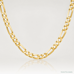 10K 7.5mm Flat Figaro Chain - Lifestyle View