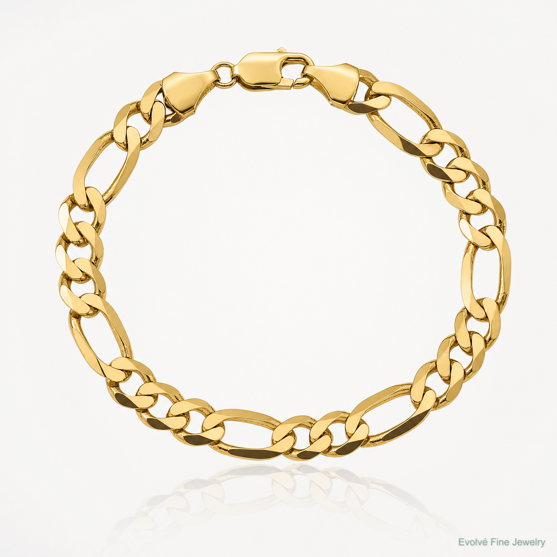 10K 8.75mm Flat Figaro Chain - Lifestyle View