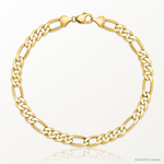 10K 10mm Flat Figaro Chain - Lifestyle View