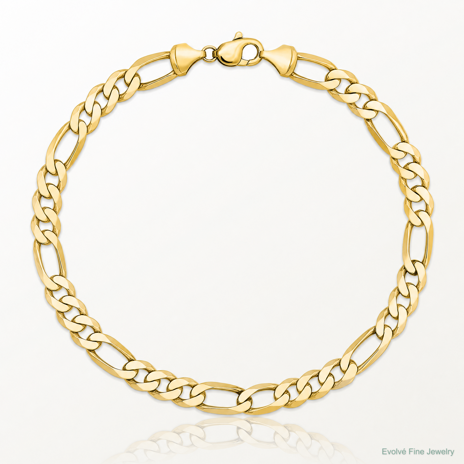 10K 10mm Flat Figaro Chain - Lifestyle View