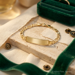10k Figaro Link ID Bracelet - Lifestyle View