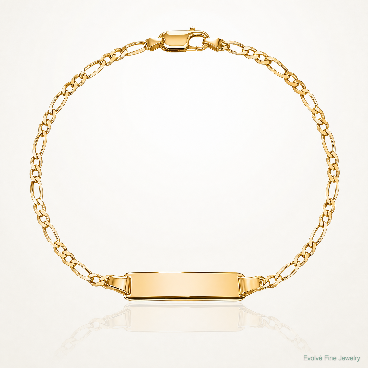 10k Figaro Link ID Bracelet - Lifestyle View