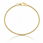 10k 1.15mm D/C Machine Made Rope Chain - Lifestyle View